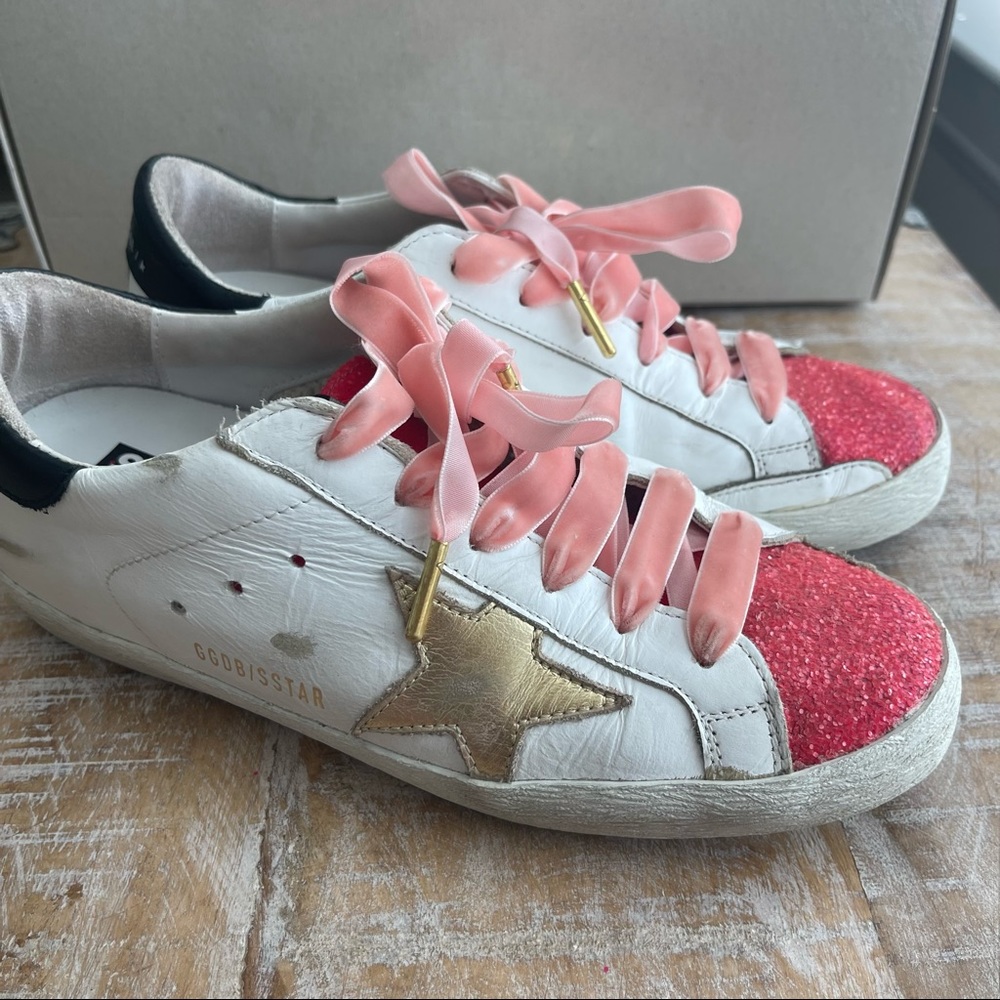 The infamous Golden Goose shoes in size 8. I will not respond to LOW balls!